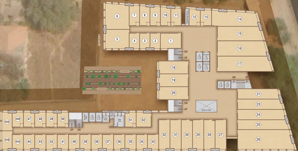 Floor Plan of Basil Krupal Pathshala City Centre in Ashram Road, Ahmedabad - Image 310060