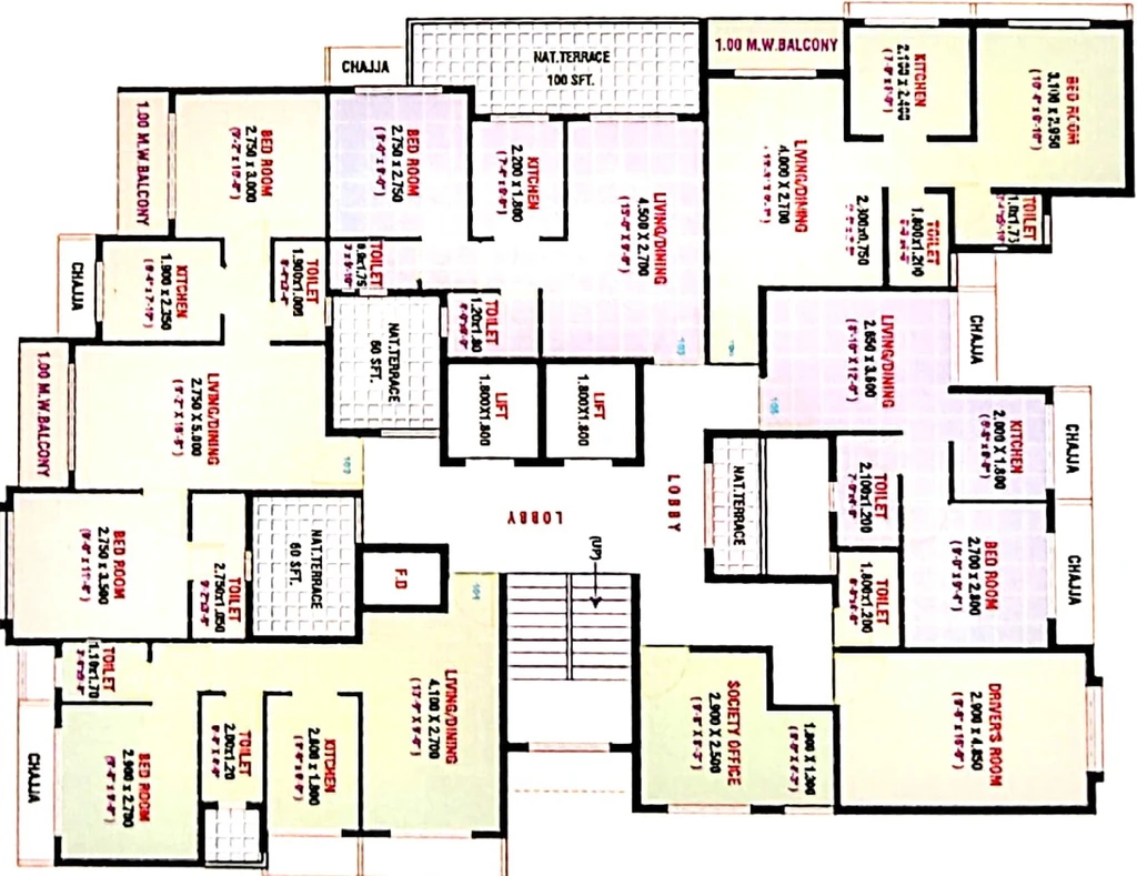 Floor Plan of Sai Green Vision in Taloja, Navi Mumbai - Image 310112