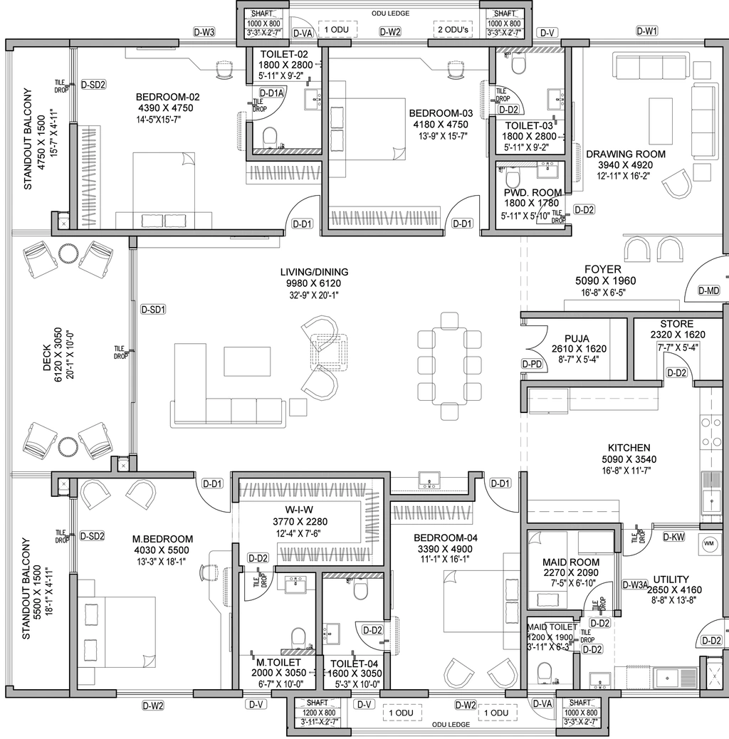 4 BHK Flat in Vajra West City in Osman Nagar, Hyderabad - Image 864583
