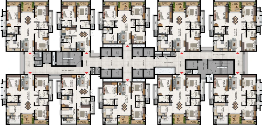 Floor Plan of Vajra West City in Osman Nagar, Hyderabad - Image 310171