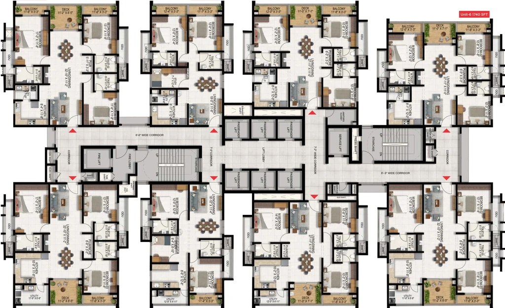 Floor Plan of Vajra West City in Osman Nagar, Hyderabad - Image 310170