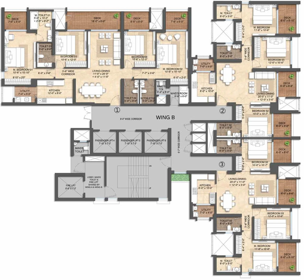 Floor Plan of Lodha Lumis in Wadala, Mumbai - Image 326648