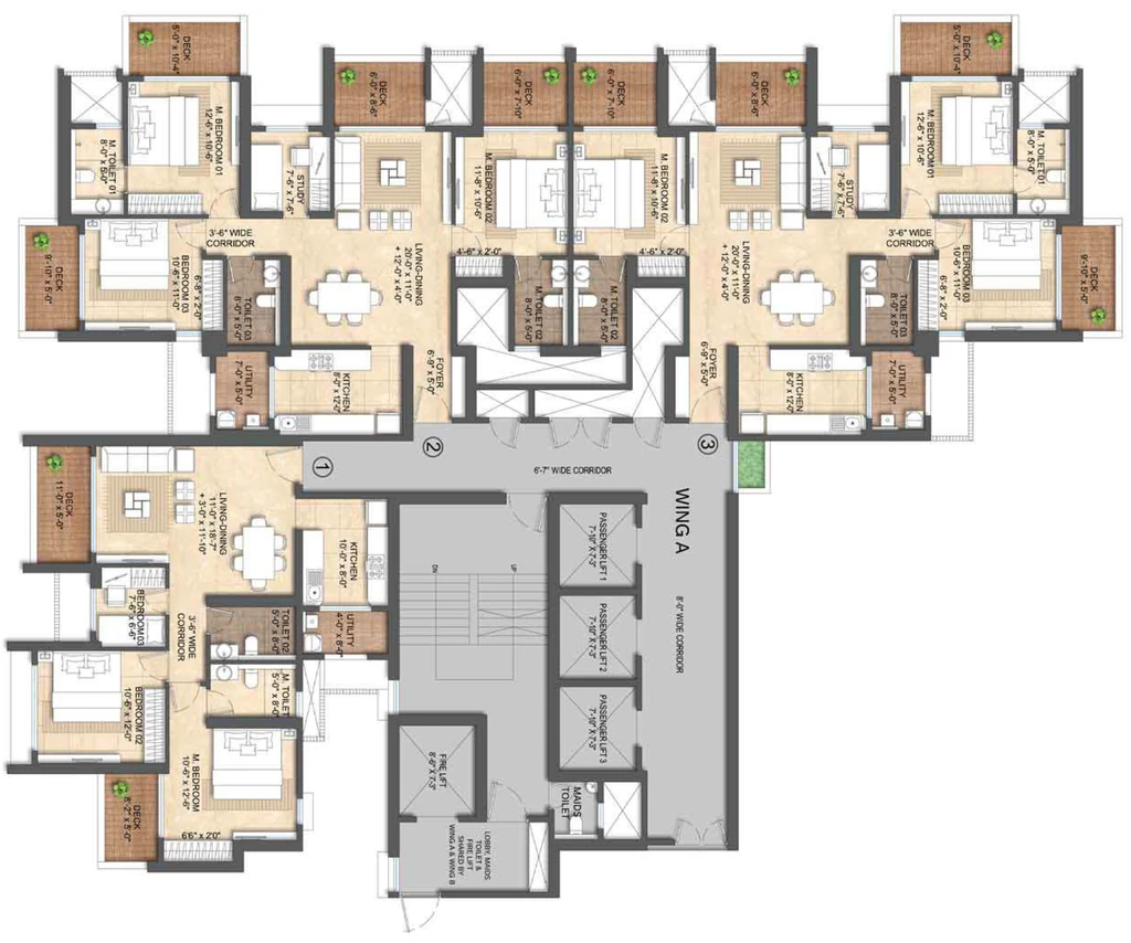 Floor Plan of Lodha Lumis in Wadala, Mumbai - Image 326647