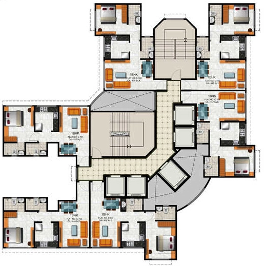 Floor Plan of HPA Vicenza Regency in Vikhroli East, Mumbai - Image 327195