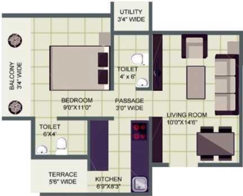 1 BHK Flat in HPA Parchisha Enclave in Ambernath East, Thane - Image 880223