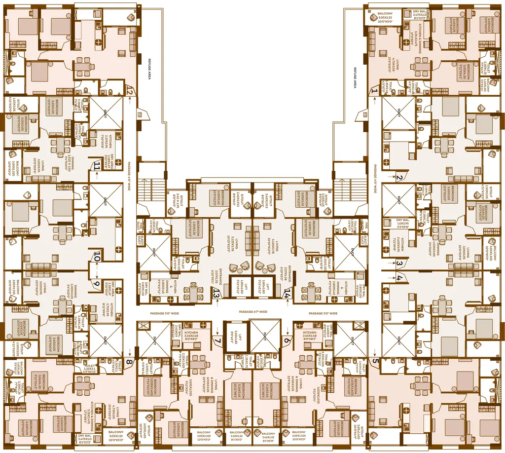 Floor Plan of Choice Goodwill Elements in Lohegaon, Pune - Image 310459