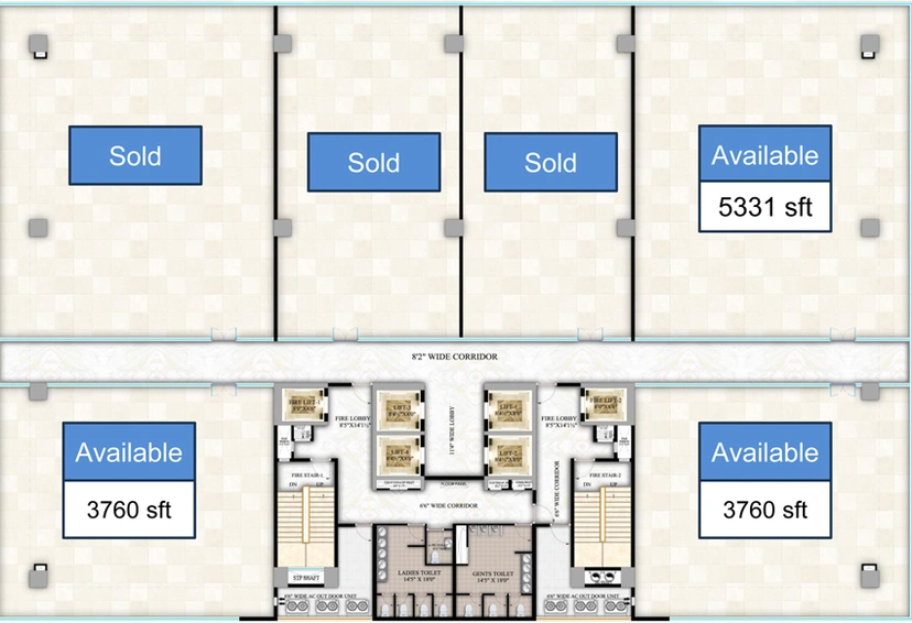 Floor Plan of Vamsiram Jyothi Optima in Narsingi, Hyderabad - Image 310470