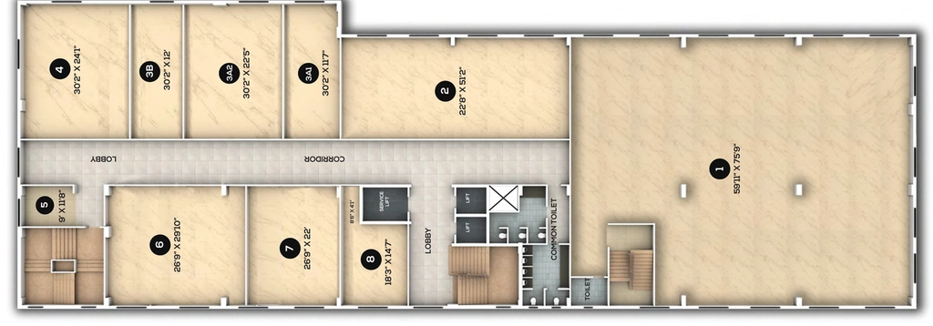 Floor Plan of Vinayak Landmark in Jorasanko, Kolkata - Image 310598