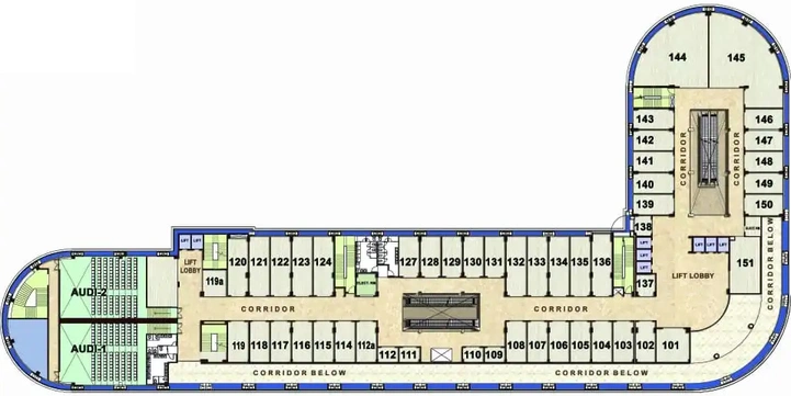 Floor Plan of Commercial Omaxe Hazratganj in Gomti Nagar Extension, Lucknow - Image 310839