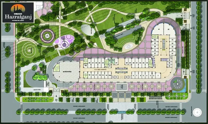Master Plan of Commercial Omaxe Hazratganj in Gomti Nagar Extension, Lucknow - Image 310838