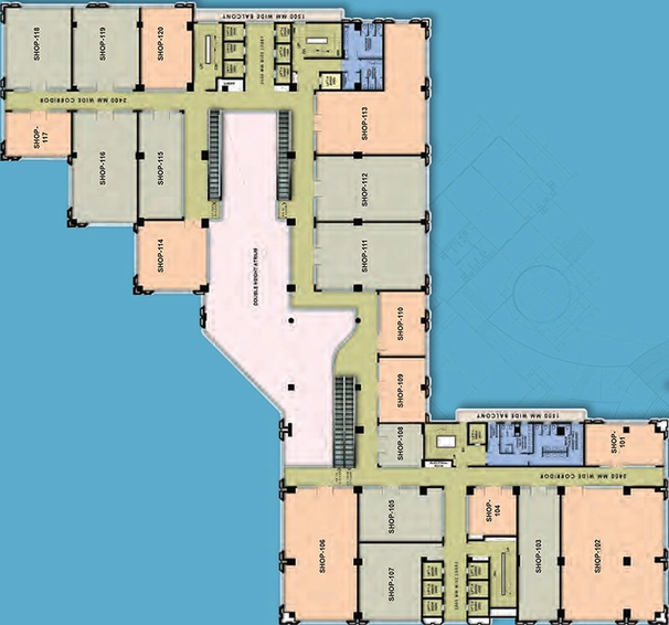 Floor Plan of Summit Twin Tower in Sushant Golf City, Lucknow - Image 310876
