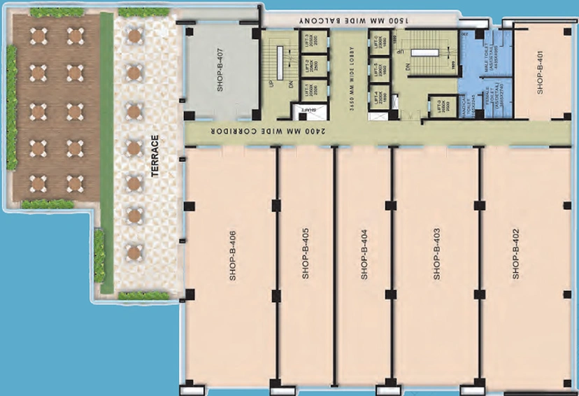 Floor Plan of Summit Twin Tower in Sushant Golf City, Lucknow - Image 310878
