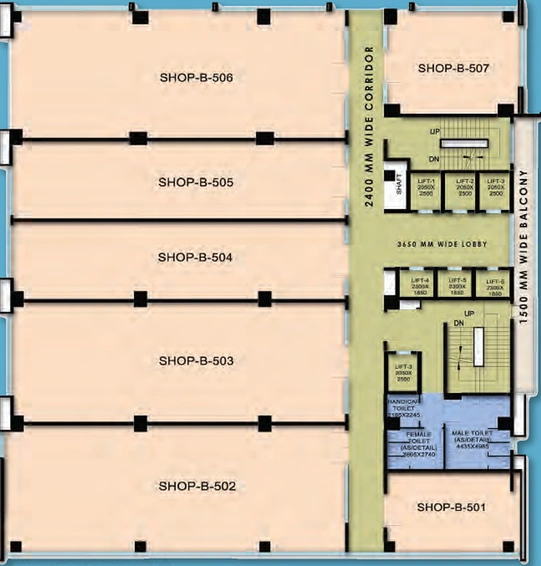 Floor Plan of Summit Twin Tower in Sushant Golf City, Lucknow - Image 310879