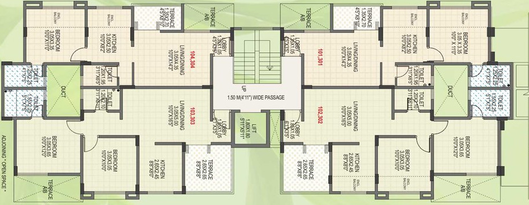 Floor Plan of GK Royale Rahadki Greens in Rahatani, Pune - Image 310961