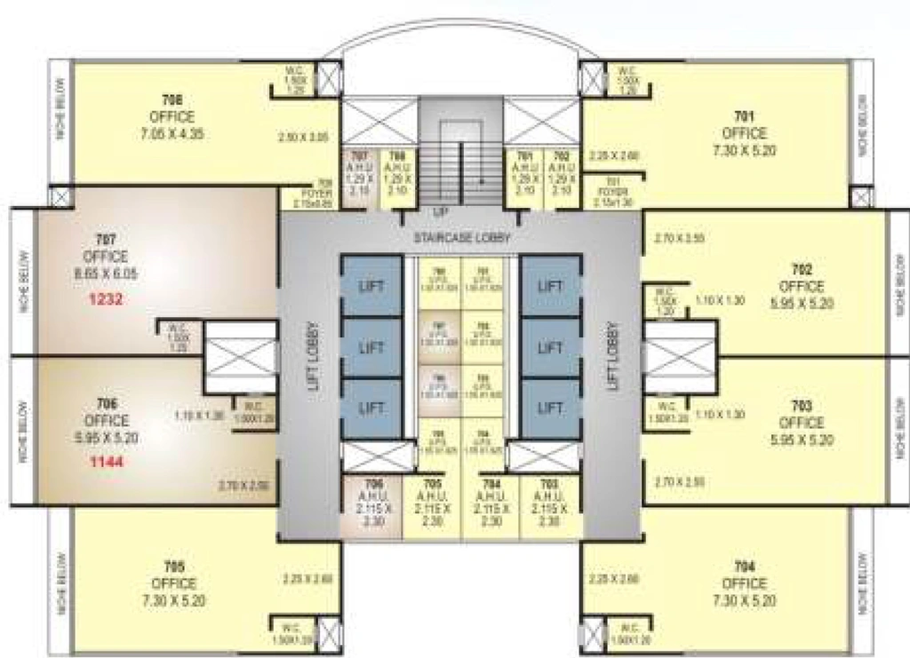 Floor Plan of Haware Infotech Park in Vashi, Navi Mumbai - Image 311090
