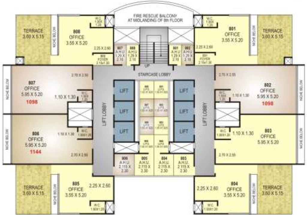 Floor Plan of Haware Infotech Park in Vashi, Navi Mumbai - Image 311089