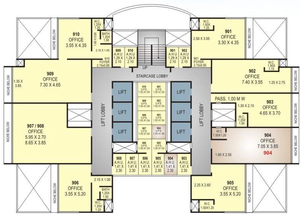 Floor Plan of Haware Infotech Park in Vashi, Navi Mumbai - Image 311091
