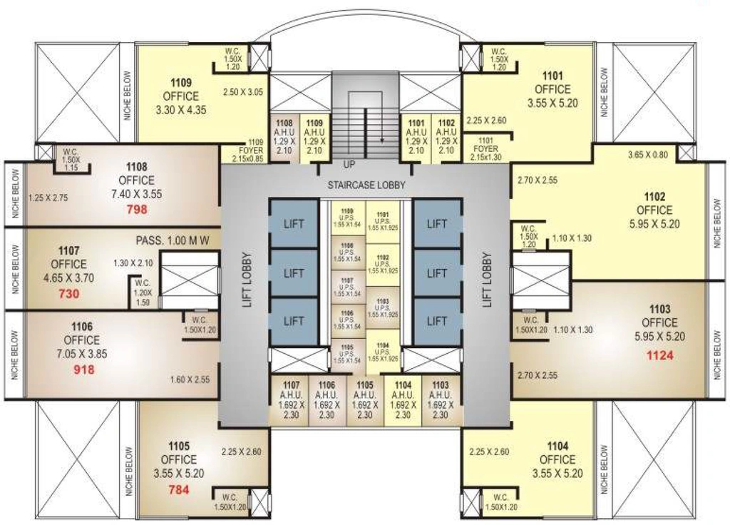 Floor Plan of Haware Infotech Park in Vashi, Navi Mumbai - Image 311092