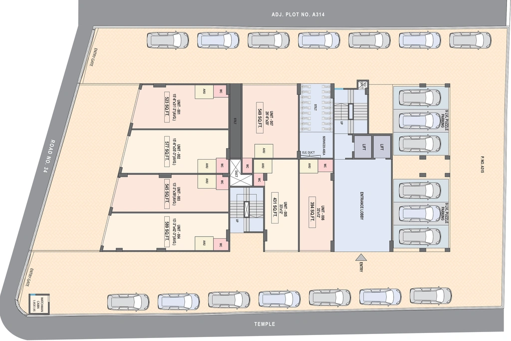 Floor Plan of Mahant Chambers in Wagle Estate, Thane - Image 311345