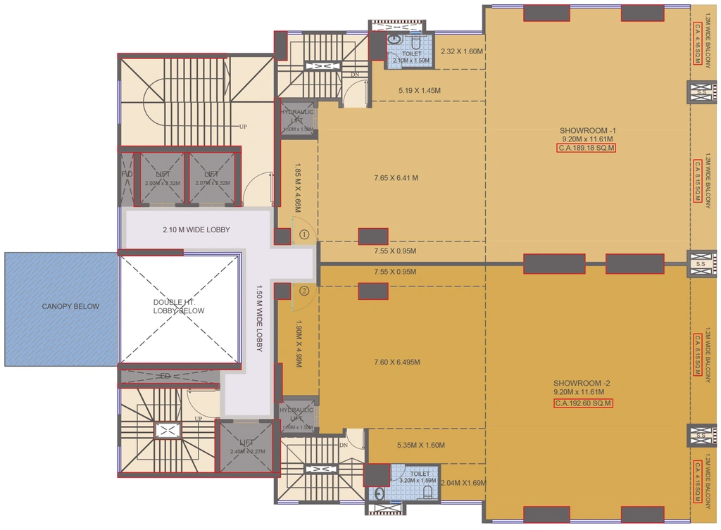 Floor Plan of Quanta Fortune Emporio in Mira Road East, Thane - Image 311373