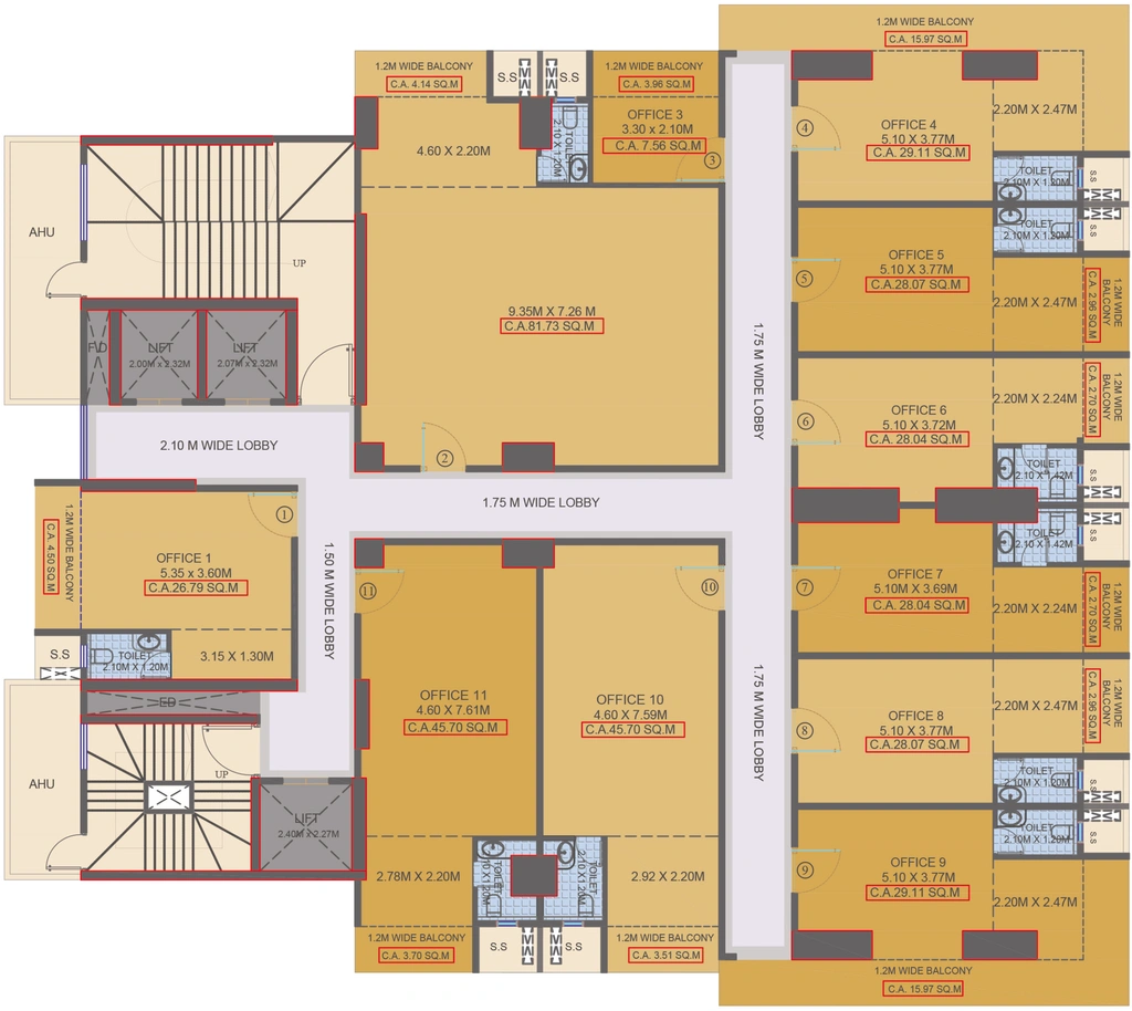 Floor Plan of Quanta Fortune Emporio in Mira Road East, Thane - Image 311375