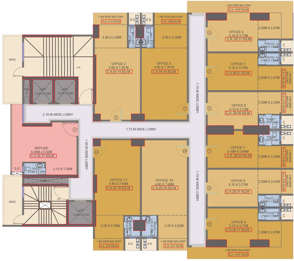 Floor Plan of Quanta Fortune Emporio in Mira Road East, Thane - Image 311376
