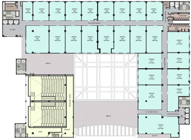 Floor Plan of Unitech Bhubaneswar One in Mancheswar, Bhubaneswar - Image 312024