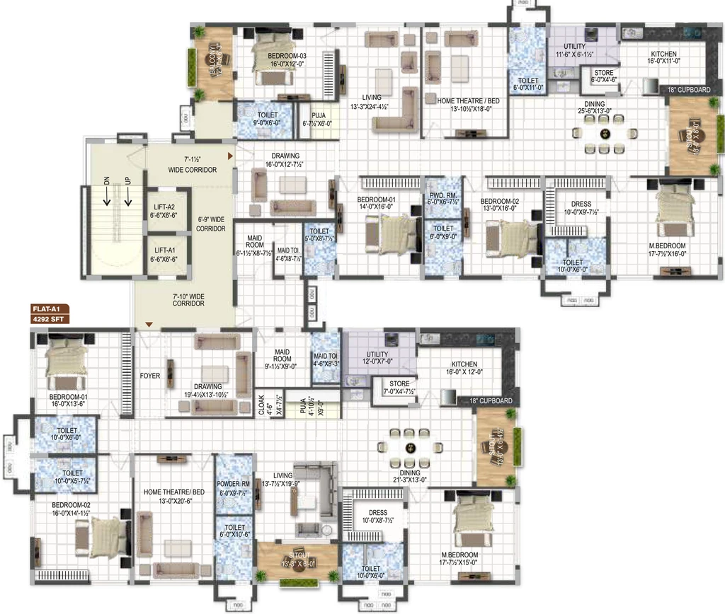Floor Plan of Trendset Inspiria in Banjara Hills, Hyderabad - Image 312115