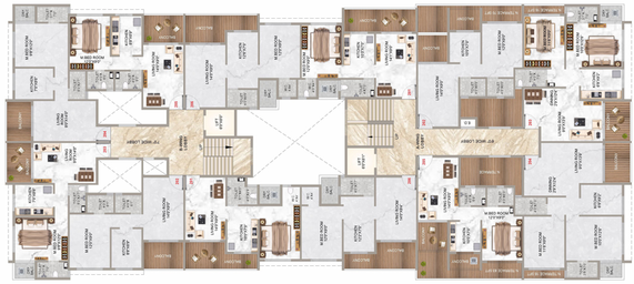 Floor Plan of Sky Exotica in Dronagiri, Navi Mumbai - Image 312242