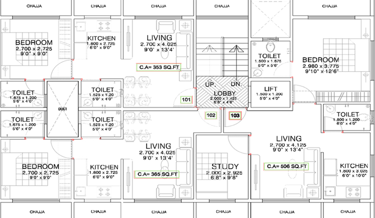 Floor Plan of Menat Kian Bliss in Airoli, Navi Mumbai - Image 312295
