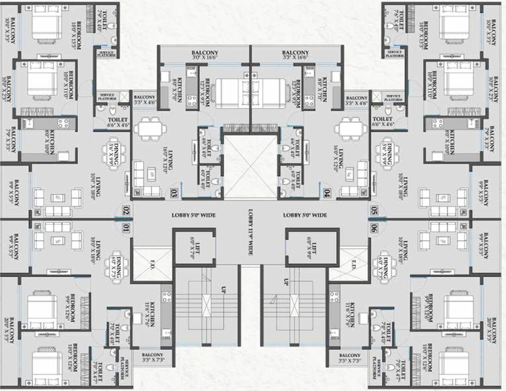 Floor Plan of Jayraj Signature Elanza in Ulwe, Navi Mumbai - Image 312537
