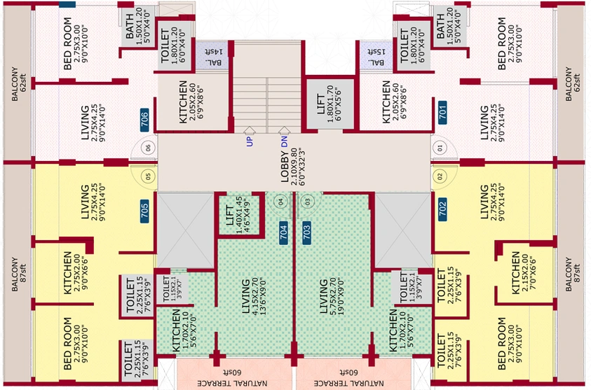 Floor Plan of Planet Residency in Kharghar, Navi Mumbai - Image 312552