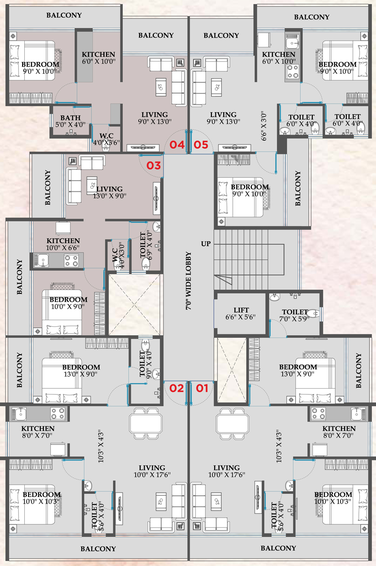 Floor Plan of Reddys Pride in Ulwe, Navi Mumbai - Image 312578