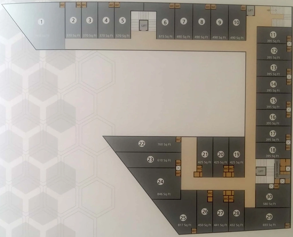 Floor Plan of Shyam Atria Business Zone in Asarwa, Ahmedabad - Image 312801