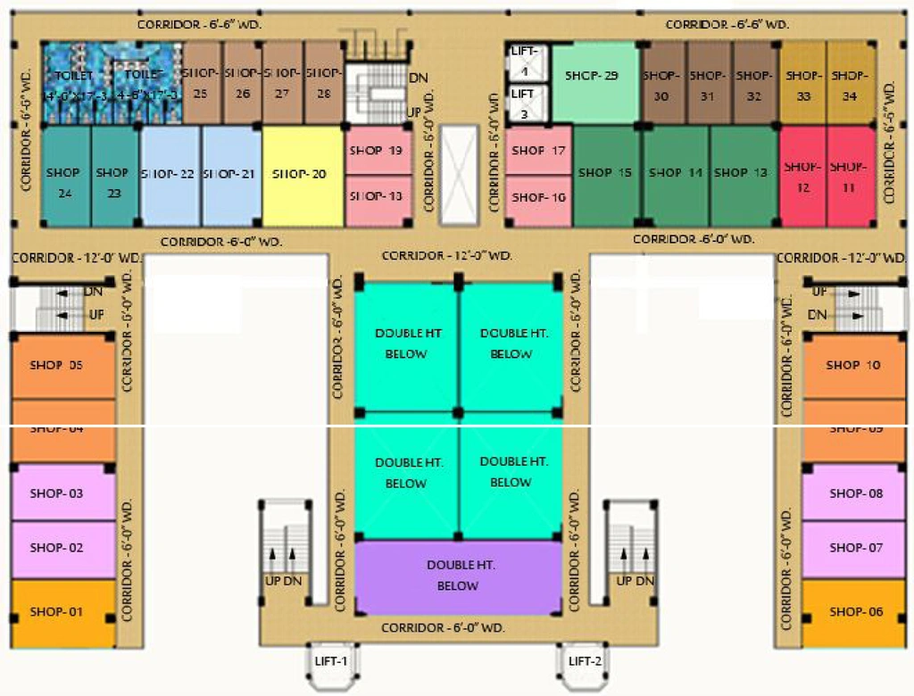 Floor Plan of Gospel River View Arcade in Gomti Nagar Extension, Lucknow - Image 312835