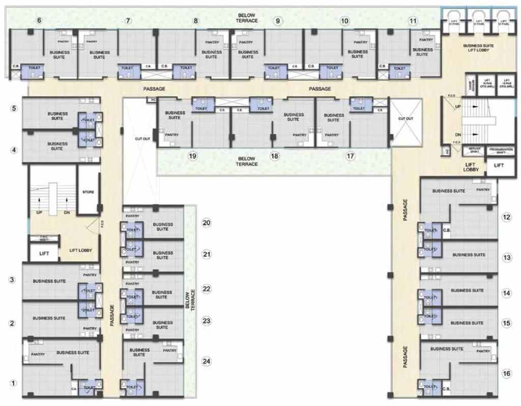 Floor Plan of Migsun Janpath in Sushant Golf City, Lucknow - Image 312917