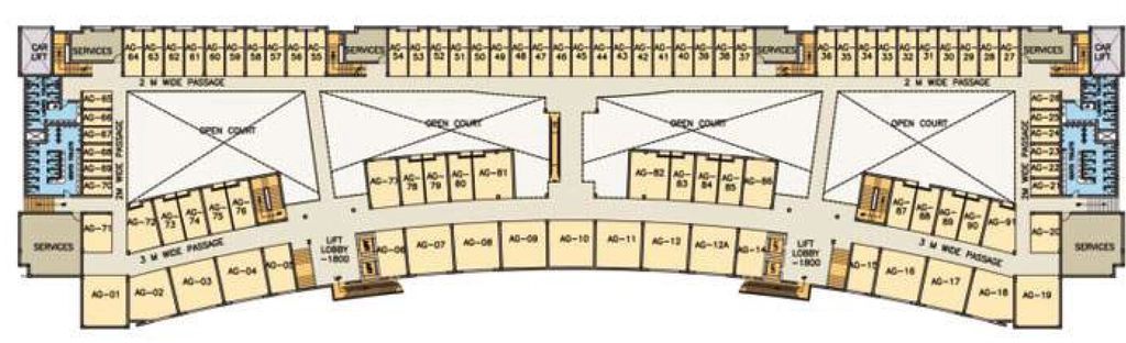 Floor Plan of Ansal API Shopping Square in Sushant Golf City, Lucknow - Image 313164