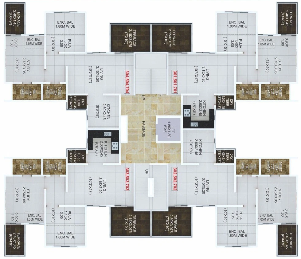 Floor Plan of LS Laxmi Bhakti in Rahatani, Pune - Image 313208