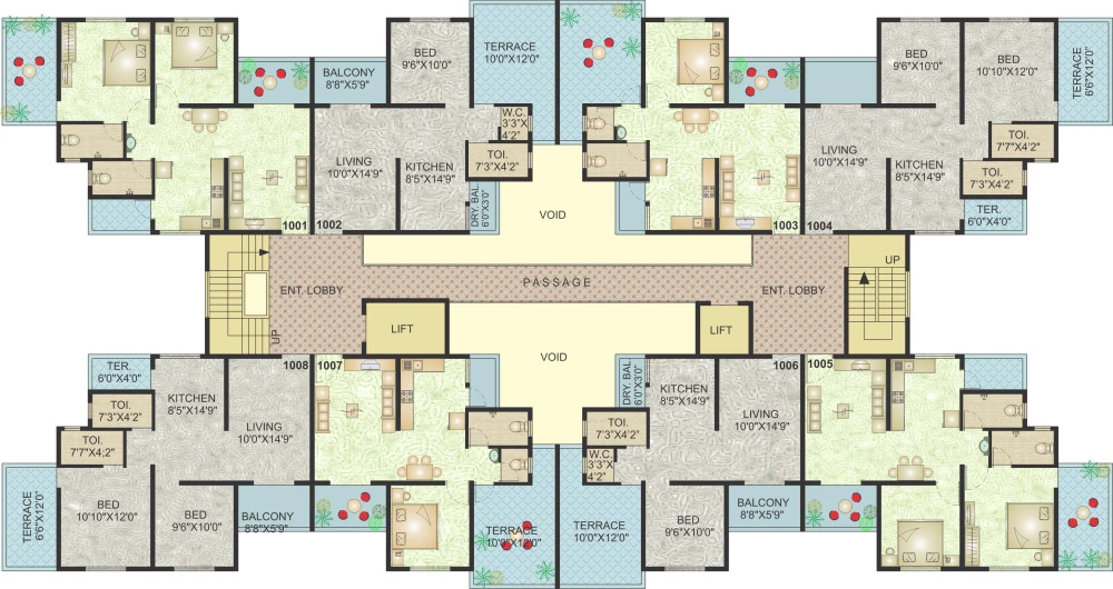 Floor Plan of LS Laxmi Horizon in Punawale, Pune - Image 313221