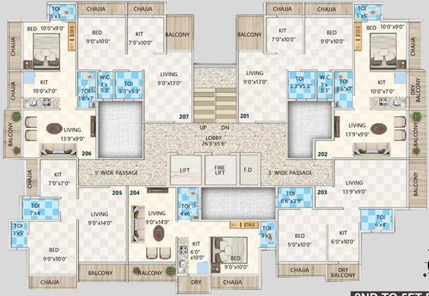 Floor Plan of Dharti Corner in Ulwe, Navi Mumbai - Image 313432