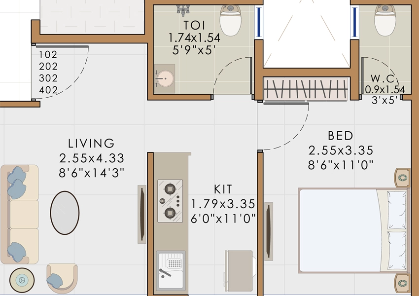 1 BHK Flat in Malhar Park in Pushpak Nagar, Navi Mumbai - Image 865721