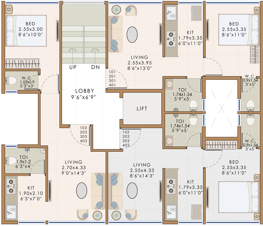 Floor Plan of Malhar Park in Pushpak Nagar, Navi Mumbai - Image 313549