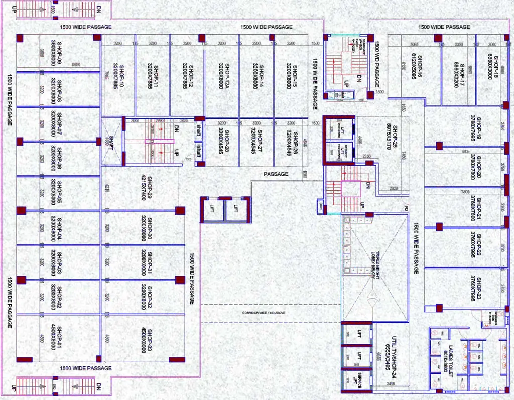 Floor Plan of Rashi Arcadium Central in Vrindavan Yojna, Lucknow - Image 313802