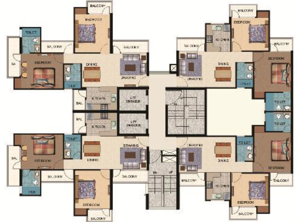 Floor Plan of Awadh Avenue in Amar Shaheed Path, Lucknow - Image 313821
