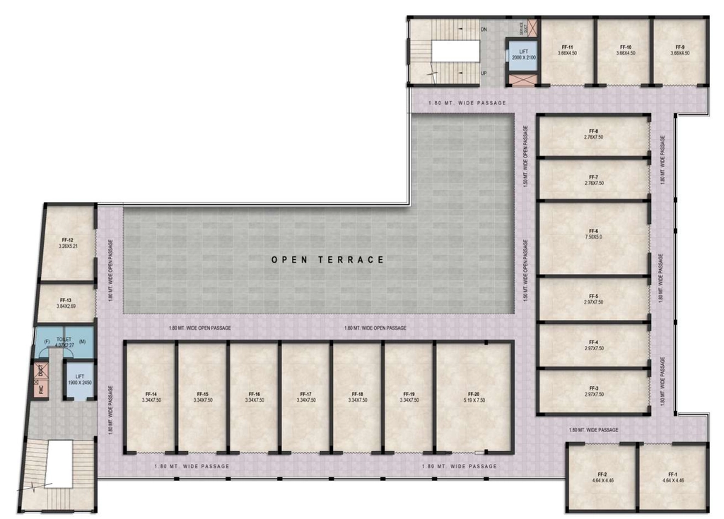 Floor Plan of Baba Kailasha Arcade in Sultanpur Road, Lucknow - Image 313825