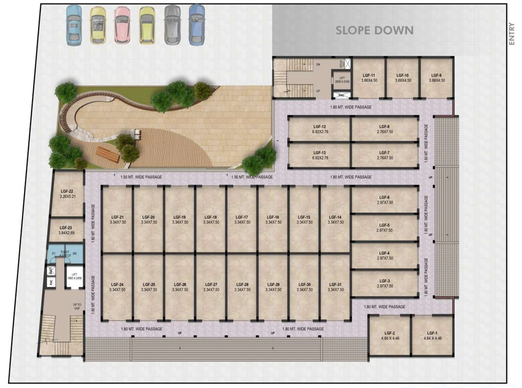 Master Plan of Baba Kailasha Arcade in Sultanpur Road, Lucknow - Image 313826