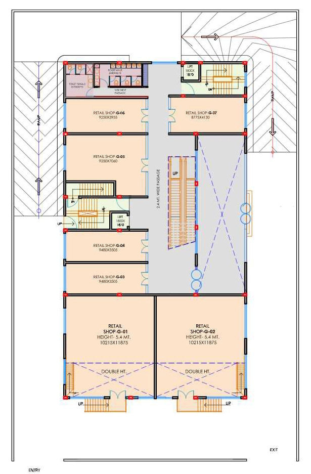 Floor Plan of Pacific IQ Lifestyle Plaza in Sushant Golf City, Lucknow - Image 314063