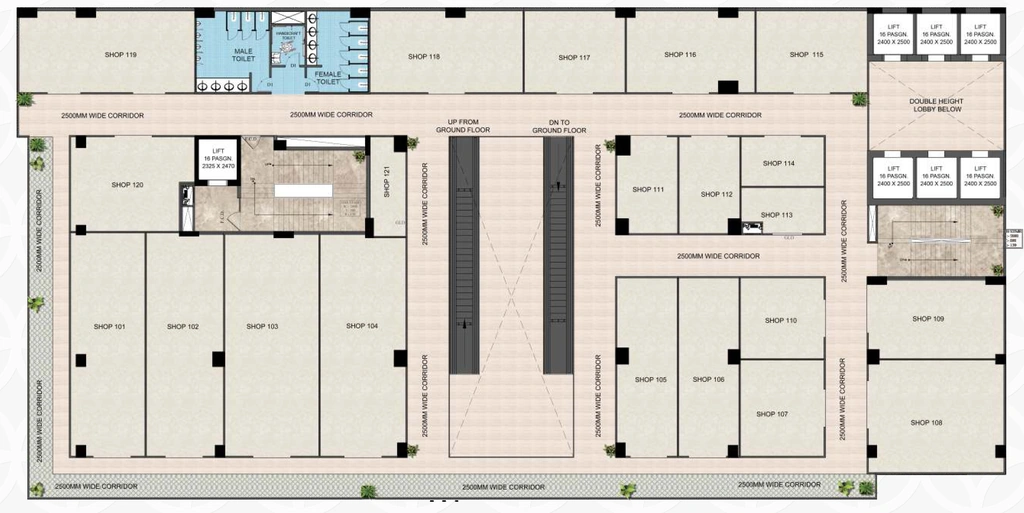 Floor Plan of Kanak Felix Imperial in Sarojini Nagar, Lucknow - Image 314048