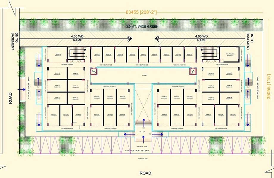 Floor Plan of Mak Sai Tej Complex in Vrindavan Yojna, Lucknow - Image 314036