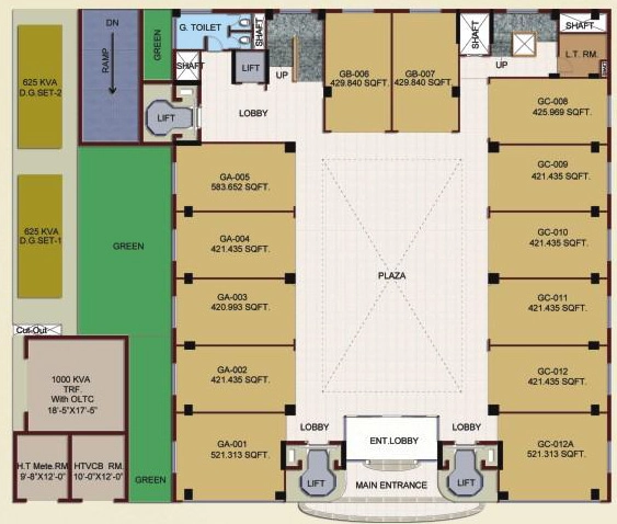 Floor Plan of Proview Dubai Mall in Raj Nagar Extension, Ghaziabad - Image 314031